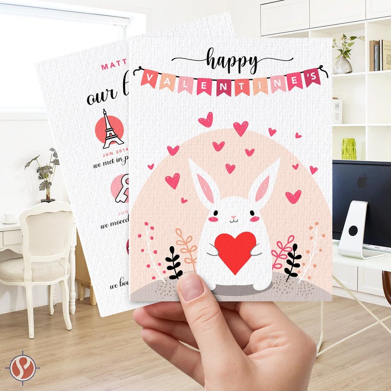 S Superfine Printing Linen Textured Greeting Cards Set â€“ 5" x 7" Blank White Cardstock & Envelopes â€“ Customized Personalized Cards for Business, Holidays, Birthdays, Wedding Invitations, All Occasion â€“ 25 per Pack - Image 3